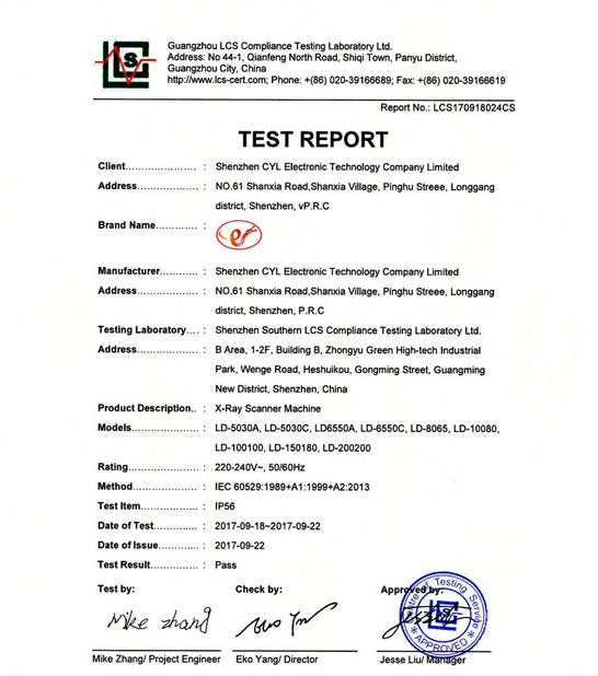 China Shenzhen Chuangyilong Electronic Technology Co., Ltd. Certificaten